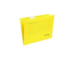 Carpeta colgante tarifold atlanta euroflex din a4 cartulina 100%reciclada fsc color amarillo caja de 25