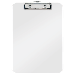 Carpeta con pinza metálica WOW. Fabricada en PS. DIN A4, blanco