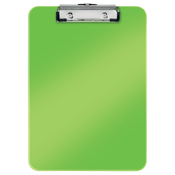 Carpeta con pinza metálica WOW. Fabricada en PS. DIN A4, verde