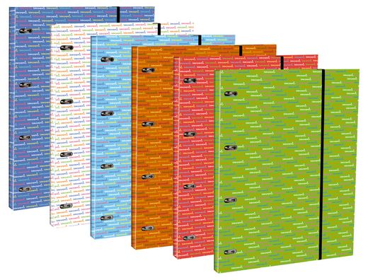 Carpeta con Recambio Liderpapel A4 Cuadro 5 mm 120 Hojas 80 G Forrada 4 Anillas 40 mm Redondas