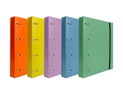 Carpeta con recambio liderpapel A4 cuadro 5mm 100 hojas 80g polipropileno 4 anillas 25mm color verde