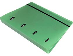 Carpeta con recambio liderpapel A4 cuadro 5mm 100 hojas 80g polipropileno 4 anillas 25mm color verde