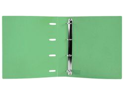 Carpeta con recambio liderpapel A4 cuadro 5mm 100 hojas 80g polipropileno 4 anillas 25mm color verde