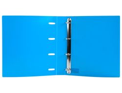 Carpeta con recambio liderpapel a4 cuadro 5mm 100 hojas 80g polipropileno 4 anillas 40mm azul translucido