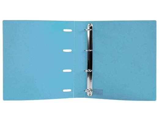 Carpeta con recambio liderpapel a4 cuadro 5mm 100 hojas 80g polipropileno 4 anillas 40mm celeste opaco
