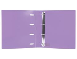 Carpeta con recambio liderpapel a4 cuadro 5mm 100 hojas 80g polipropileno 4 anillas 40mm lavanda opaco