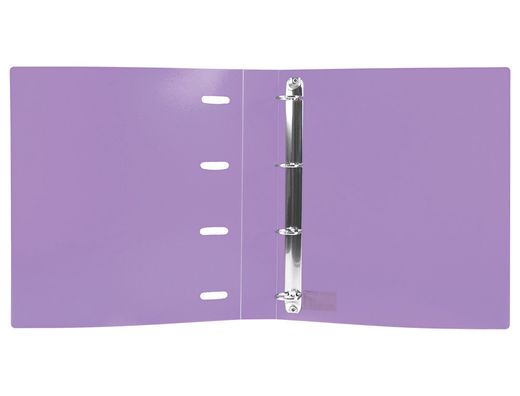 Carpeta con recambio liderpapel a4 cuadro 5mm 100 hojas 80g polipropileno 4 anillas 40mm lavanda opaco