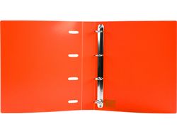 Carpeta con recambio liderpapel a4 cuadro 5mm 100 hojas 80g polipropileno 4 anillas 40mm naranja fluor