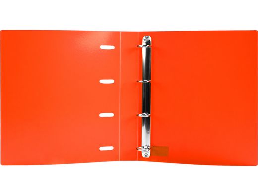 Carpeta con recambio liderpapel a4 cuadro 5mm 100 hojas 80g polipropileno 4 anillas 40mm naranja fluor