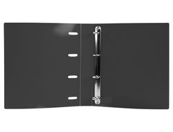 Carpeta con recambio liderpapel a4 cuadro 5mm 100 hojas 80g polipropileno 4 anillas 40mm negro opaco