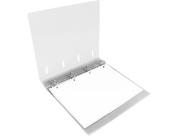Carpeta con recambio liderpapel a4 cuadro 5mm 100 hojas 80g polipropileno 4 anillas 40mm transparente