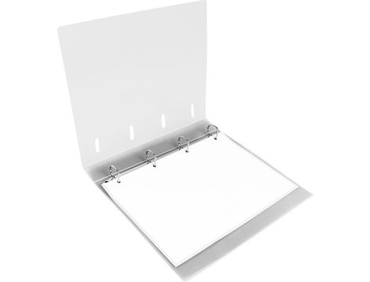 Carpeta con recambio liderpapel a4 cuadro 5mm 100 hojas 80g polipropileno 4 anillas 40mm transparente