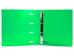 Carpeta con recambio liderpapel a4 cuadro 5mm 100 hojas 80g polipropileno 4 anillas 40mm verde translucido