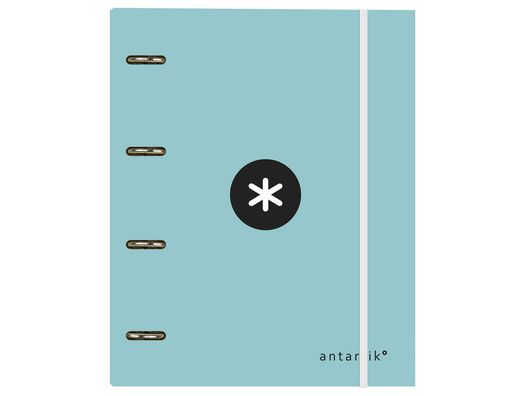 Carpeta con recambio liderpapel antartik a4 cuadro 5mm forrada 4 anillas 25mm color menta