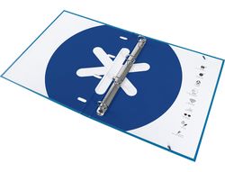 Carpeta con recambio liderpapel antartik a4 cuadro 5mm forrada 4 anillas redondas 25mm color azul