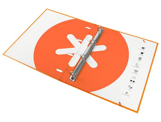 Carpeta con recambio liderpapel antartik a4 cuadro 5mm forrada 4 anillas redondas 25mm color mostaza