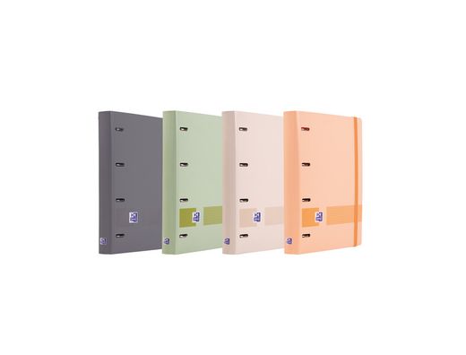 Carpeta con recambio oxford europeanbinder boreal din a4+ 4 anillas 35 mm recambio 100 hojas cuadro 5 mm colores