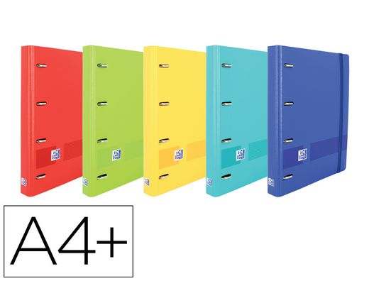 Carpeta con recambio oxford europeanbinder live&go polyfoam 4 anillas 35 mm cuadro 5 mm din a4+ con ref. 400146174