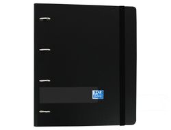 Carpeta con recambio oxford europeanbinder polyfoam 4 anillas 35 mm din a4+ tapa extradura con gomilla negra