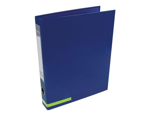 Carpeta de 2 Anillas 25 mm Mixtas Liderpapel A4 Forrado Color System con Ollado y Tarjetero Azul