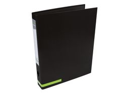 Carpeta de 2 Anillas 25 mm Mixtas Liderpapel A4 Forrado Color System con Ollado y Tarjetero Negro
