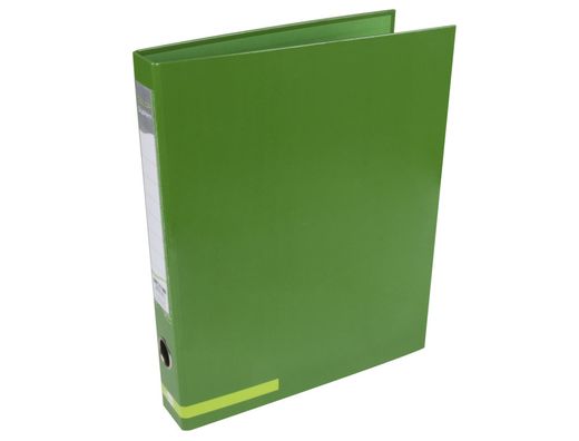 Carpeta de 2 Anillas 25 mm Mixtas Liderpapel A4 Forrado Color System con Ollado y Tarjetero Verde