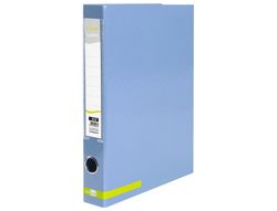 Carpeta de 2 anillas 25 mm mixtas liderpapel a4 forrado color system con ollao y tarjetero celeste