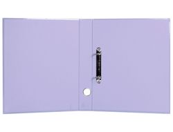 Carpeta de 2 anillas 25 mm mixtas liderpapel a4 forrado color system con ollao y tarjetero lavanda