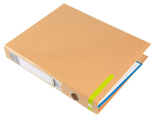 Carpeta de 2 anillas 25 mm mixtas liderpapel a4 forrado color system con ollao y tarjetero melocoton