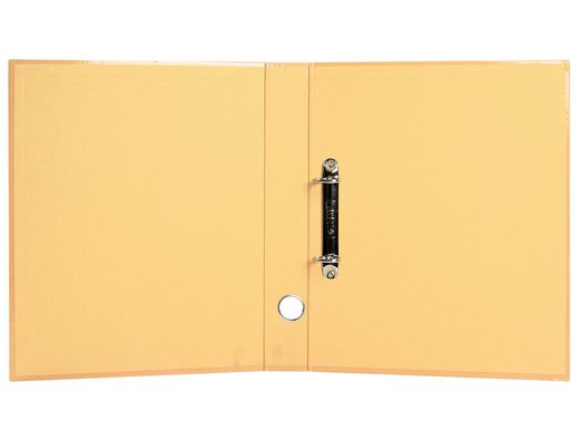 Carpeta de 2 anillas 25 mm mixtas liderpapel a4 forrado color system con ollao y tarjetero melocoton