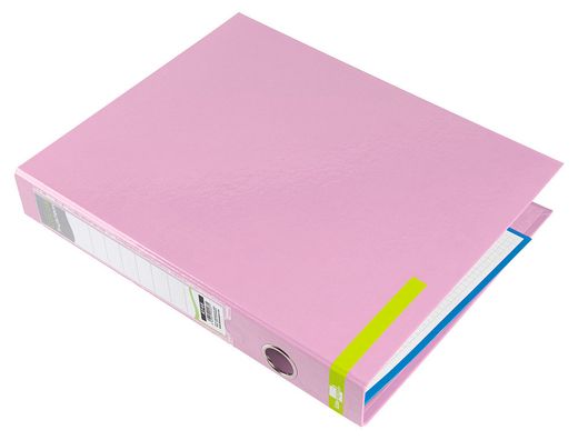 Carpeta de 2 anillas 25 mm mixtas liderpapel a4 forrado color system con ollao y tarjetero rosa