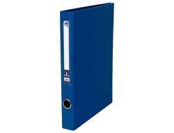 Carpeta de 2 Anillas 25Mm Mixt As Liderpapel Folio Forrado Papercoat con Ollao y Tarjetero Compresor Plastico Azul