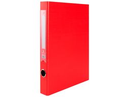 Carpeta de 2 Anillas 25Mm Mixt As Liderpapel Folio Forrado Papercoat con Ollao y Tarjetero Compresor Plastico Rojo