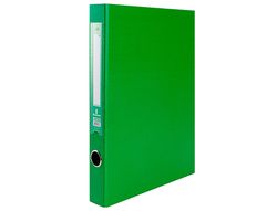 Carpeta de 2 Anillas 25Mm Mixt As Liderpapel Folio Forrado Papercoat con Ollao y Tarjetero Compresor Plastico Verde