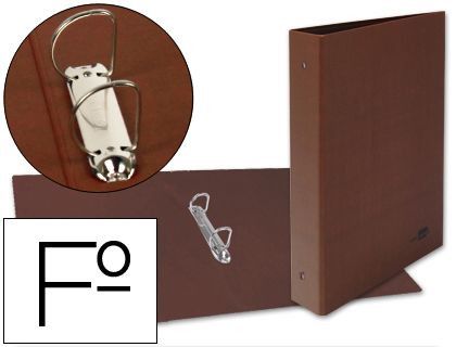 Carpeta de 2 Anillas 25Mm Mixtas Liderpapel Folio Carton Cuero Forrado Compresor Plastico