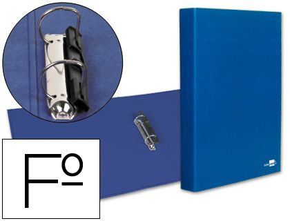 Carpeta de 2 Anillas 25Mm Mixtas Liderpapel Folio Carton Forrado Paper Coat Compresor Plastico Azul