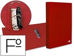 Carpeta de 2 Anillas 25Mm Mixtas Liderpapel Folio Carton Forrado Paper Coat Compresor Plastico Roja