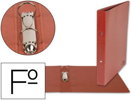 Carpeta de 2 Anillas 25Mm Redondas Liderpapel Folio Carton Cuero