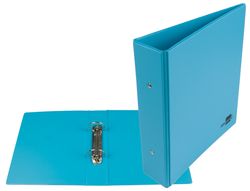 Carpeta de 2 Anillas 40 mm Redondas Liderpapel A5 Carton Forrado Pvc Azul
