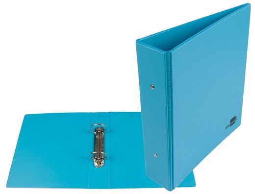 Carpeta de 2 Anillas 40 mm Redondas Liderpapel A5 Carton Forrado Pvc Azul
