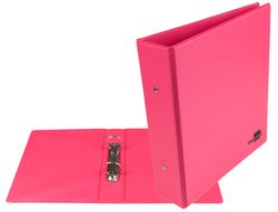 Carpeta de 2 Anillas 40 mm Redondas Liderpapel A5 Carton Forrado Pvc Fucsia