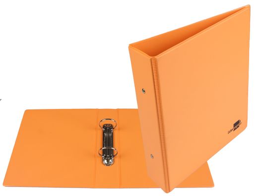 Carpeta de 2 Anillas 40 mm Redondas Liderpapel A5 Carton Forrado Pvc Naranja