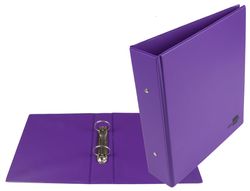 Carpeta de 2 Anillas 40 mm Redondas Liderpapel A5 Carton Forrado Pvc Violeta