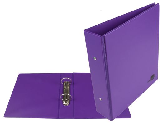 Carpeta de 2 Anillas 40 mm Redondas Liderpapel A5 Carton Forrado Pvc Violeta