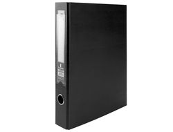 Carpeta de 2 Anillas 40Mm Mixt As Liderpapel Folio Forrado Papercoat con Ollao y Tarjetero Compresor Plastico Negro