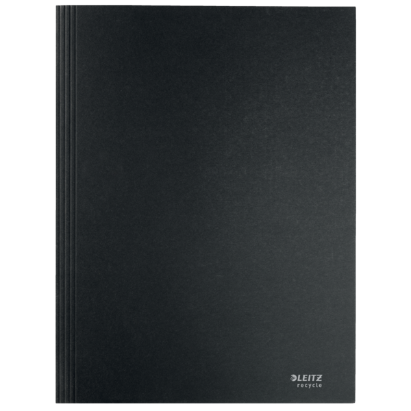 Carpeta de 3 solapas de cartón Leitz Recycle. 100% reciclable. DIN A4, negro