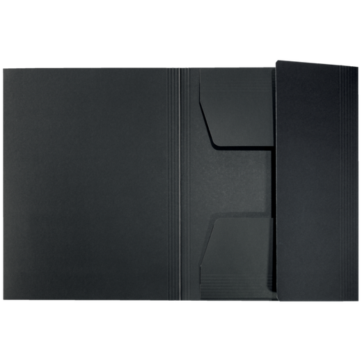 Carpeta de 3 solapas de cartón Leitz Recycle. 100% reciclable. DIN A4, negro