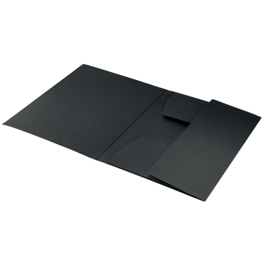 Carpeta de 3 solapas de cartón Leitz Recycle. 100% reciclable. DIN A4, negro