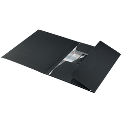 Carpeta de 3 solapas de cartón Leitz Recycle. 100% reciclable. DIN A4, negro