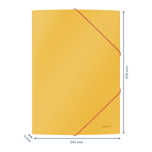 Carpeta de 3 solapas Leitz Cosy. DIN A4. Cartón, amarillo